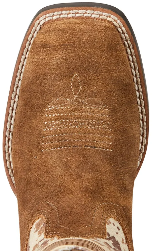 Ariat Kids& Patriot Square Toe Western Boots, Kids Unisex, Size: 4 Big Kids, Antique Mocha/Sand Camo Print