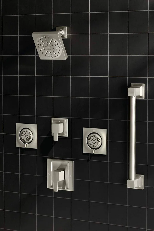 Moen TS1420BN Mosaic Square Two-Function Body Spray, Brushed Nickel