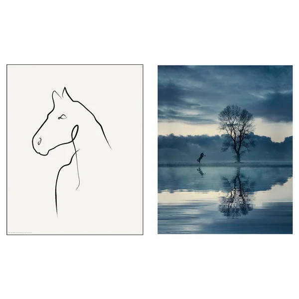 IKEA - Bild Poster - Horse Drawing, 16x20