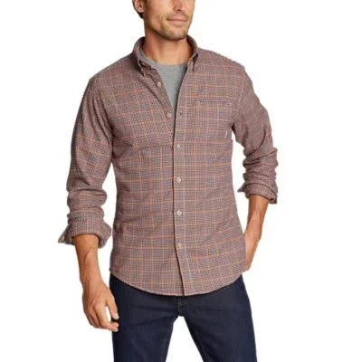 Eddie Bauer Men's Eddie&s Favorite Flannel Shirt - Slim - Brown - XXXL