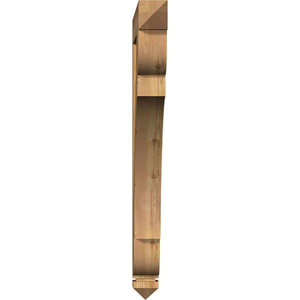 Ekena Millwork BKT04X38X44OLY03RWR 4x22W x 38x22D x 44x22H Olympic Arts & Crafts Rough Sawn BRACKET, Western Red Cedar