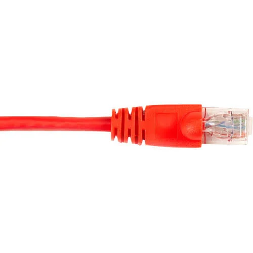 Black Box Cat6 Value Line Patch Cable, Stranded, Red, 25-ft. (7.5-m), 10-Pack