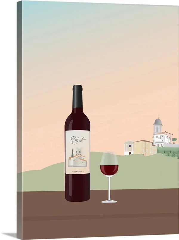 Tuscan Wine I, Canvas Wall Art, 18x24, Great Big Canvas