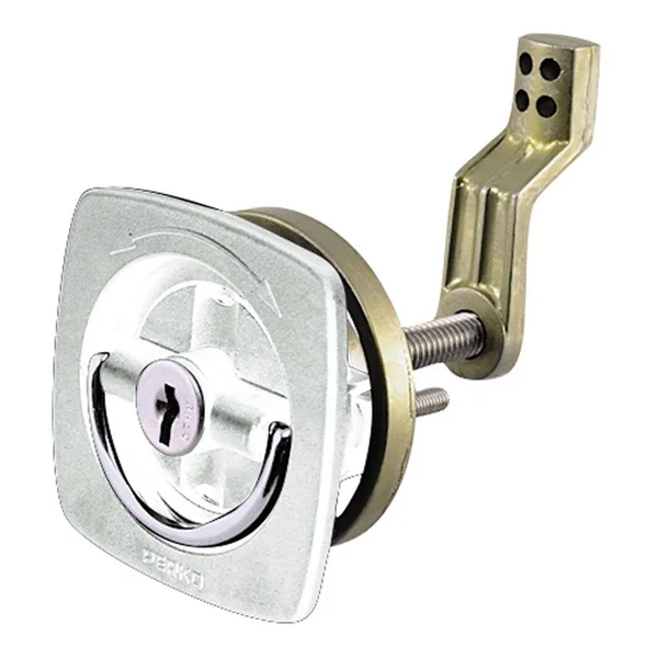 Perko 0931DP1WHT Flush Lock with Offset Cam Bar & Flexible Polymer Strike - White