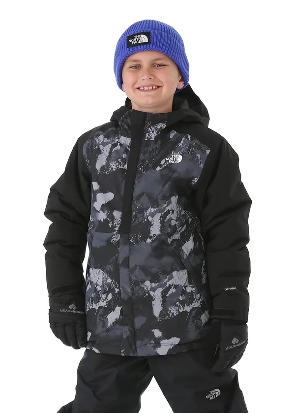 The North Face Brayden Insulated Jacket Boys TNF Black Mtn Scape Print