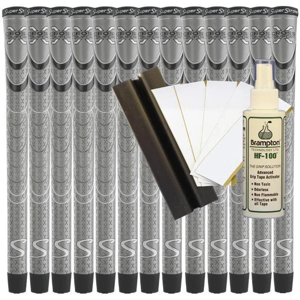Super Stroke Cross Comfort Midsize (Gray/Black) (13pcs + Golf Grip Kit)