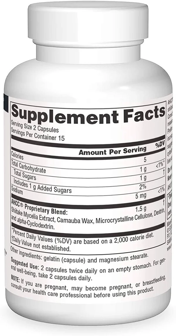 Source Naturals AHCC, 750 mg, Capsules - 30 capsules