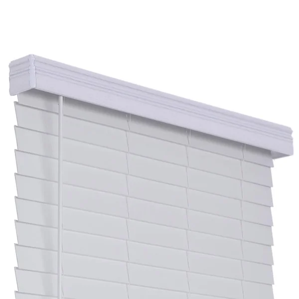 Allen + Roth 2.5-in Slat Width 51.5-in x 72-in Cordless White Faux Wood Room Darkening Horizontal Blinds - DFHSA5472-51.5