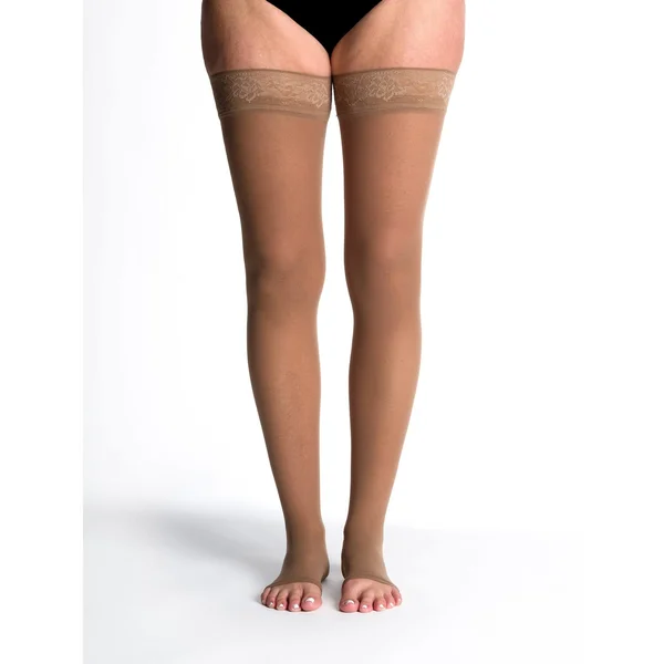 Sigvaris 781no Womens Eversheer Open Toe Thigh High Socks-15-20 mmHg
