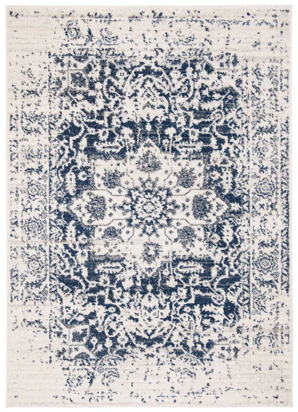 Safavieh Madison Cream/Navy 2 ft. 3 in. x 16 ft. Runner Rug