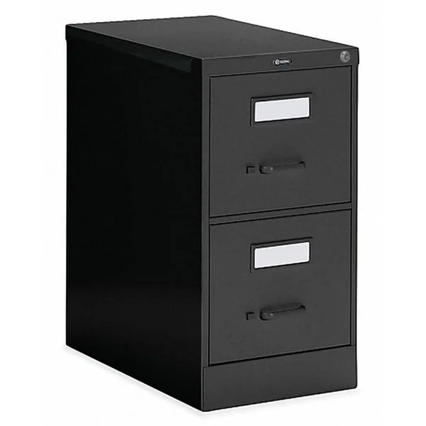 Global 2-Drawer 25x22 Deep Vertical File Cabinet - Letter, Black