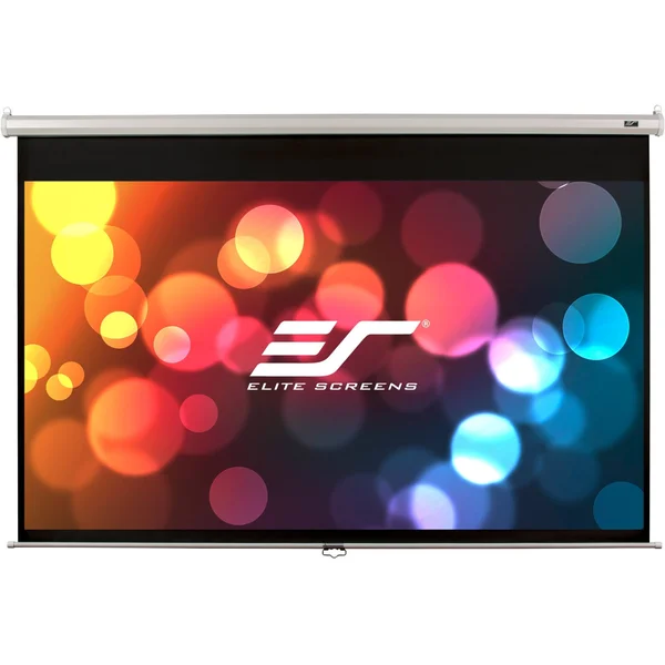 Elite Screens 100 Manual Wall and Ceiling Projection Screen, Matte White