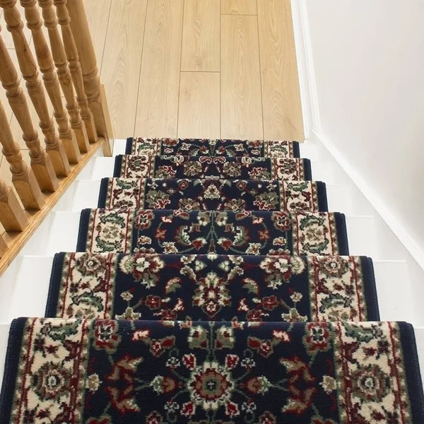 runrug USA Persian Blue Stair Carpet Runner Length: 8 foot - Widths