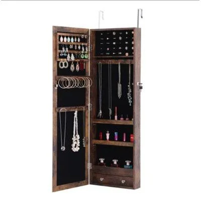 Thomaston Jewelry Armoire with Mirror Rebrilliant Color: Antique Brown