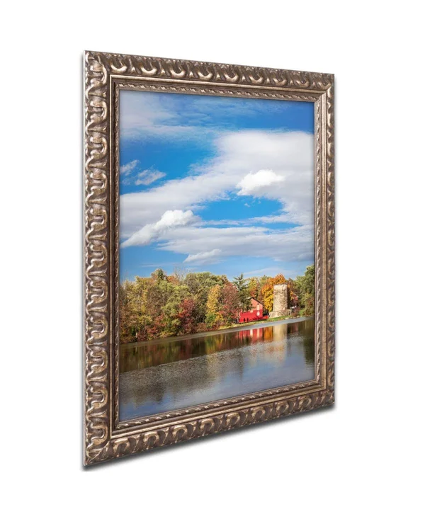 Jason Shaffer 'Morgan Street 5' Ornate Framed Art - Blue (16 x 20), Trademark Fine Art