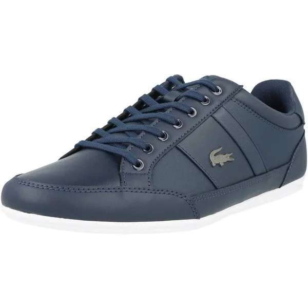 Lacoste Chaymon Bl 1 Navy White Leather Mens Trainers - 9 UK
