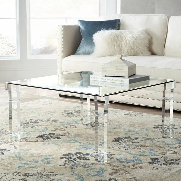 Bristol 36x22 Square Clear Acrylic Coffee Table - Style #1G404