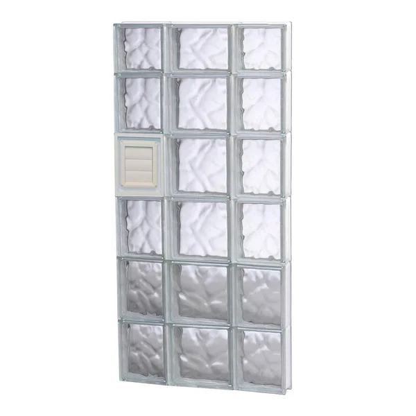 REDI2SET Wavy Pattern Frameless Replacement Glass Block Window (Rough Opening: 20-in x 46-in; Actual: 19.25-in x 44.5-in) D2046D