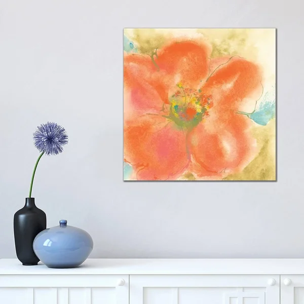iCanvas Coral Poppy II by Chris Paschke Canvas Print - 12x12x1.5