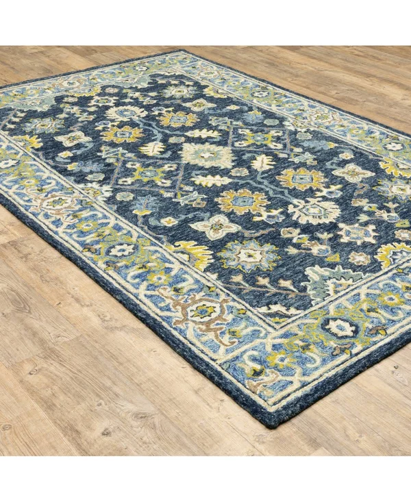 Oriental Weavers Alfresco 28405 Navy/ Blue Area Rug 2& 6x22 x 8& Runner