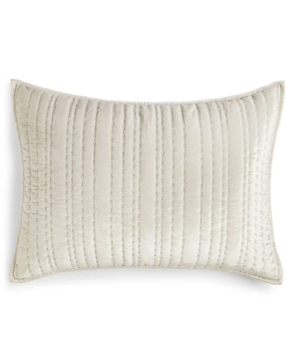 Hotel Collection Velvet Quilted Sham - King, Created for Macy&s - Ivory