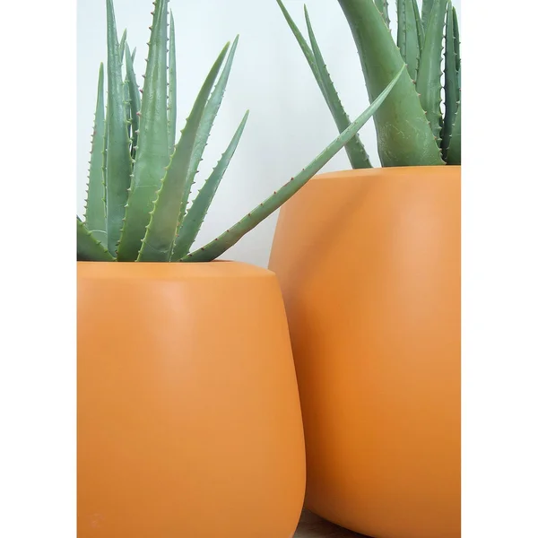 15x22 Belly Matte Planter - Black - Le Present - Concrete Gray