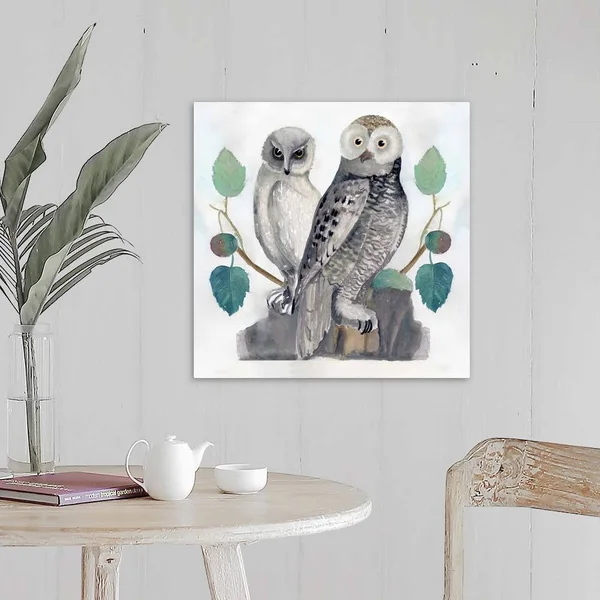 Traditional Owls I - Canvas Wall Art, 20x20, Great Big Canvas