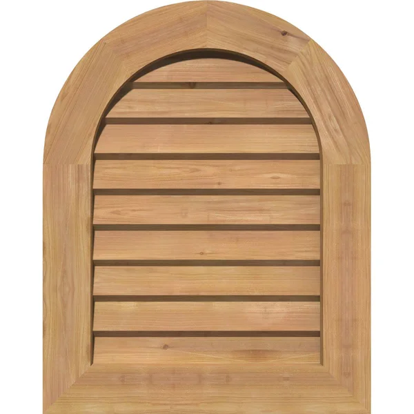 Ekena Millwork GVWRT24X2602SDUWR 24x22W x 26x22H Round Top Gable Vent (29x22W x 31x22H Frame Size): Unfinished, Non-Functional