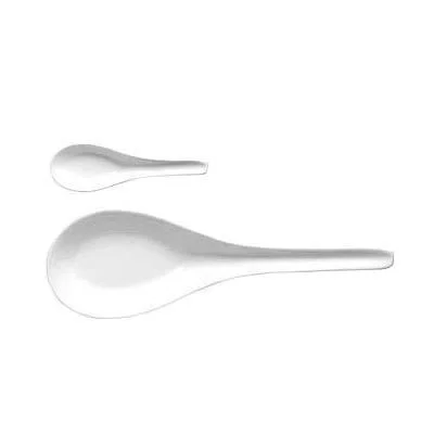 World Cuisine 10640-800001-35691 4.33 Jade Spoon - Bone China, White