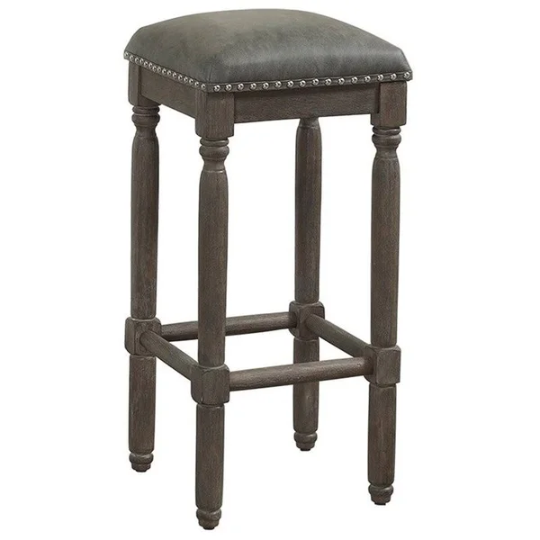American Woodcrafters Bronson 30x22 Backless Bar Stool in Driftwood Gray