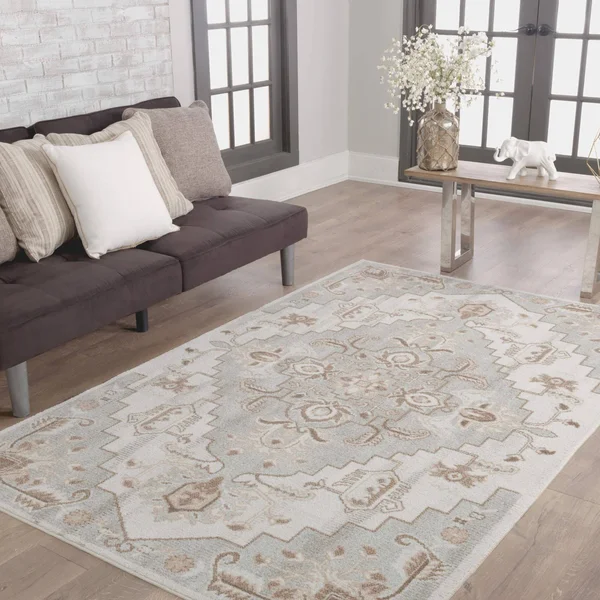 Mohawk Home Prismatic Bovard EverStrand Rug, Grey, 5x8 ft