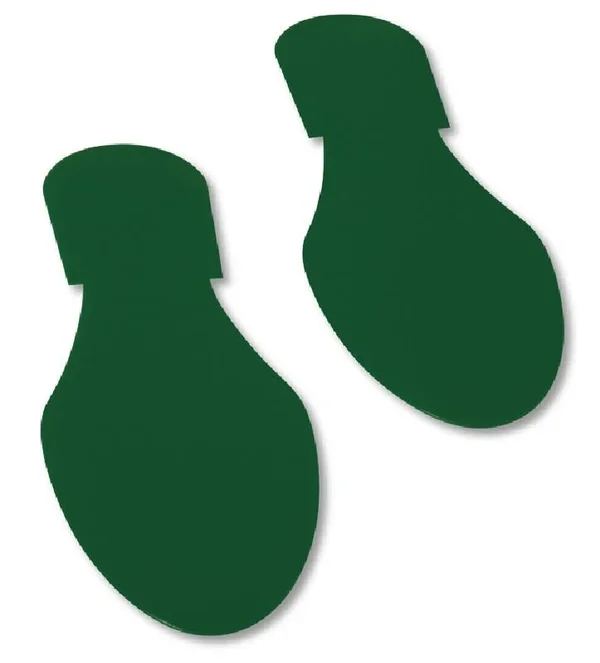 Mighty Line GFtPrt Solid Colored Green Footprint; Pack of 50