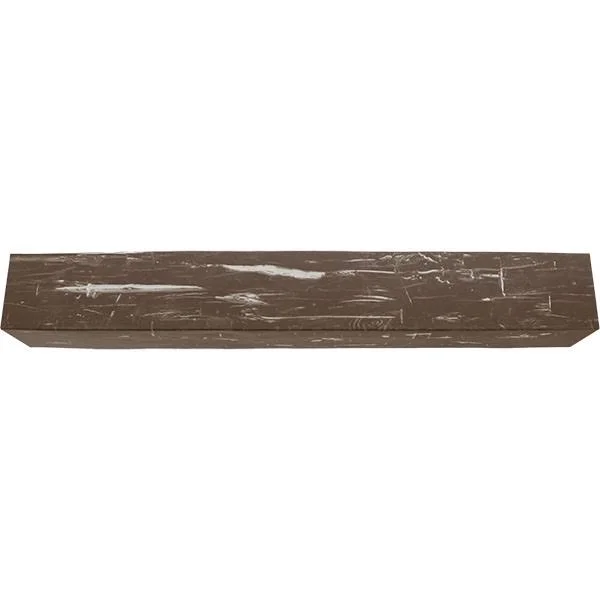 Ekena Millwork MANUHH08X08X84VM 8x22H x 8x22D x 84x22W Hand Hewn Faux Wood Fireplace Mantel, Vintage Mahogany