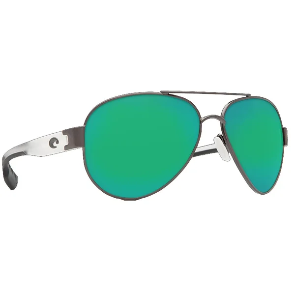 Costa Del Mar South Point Gunmetal with Crystal Temples Square Sunglasses Green