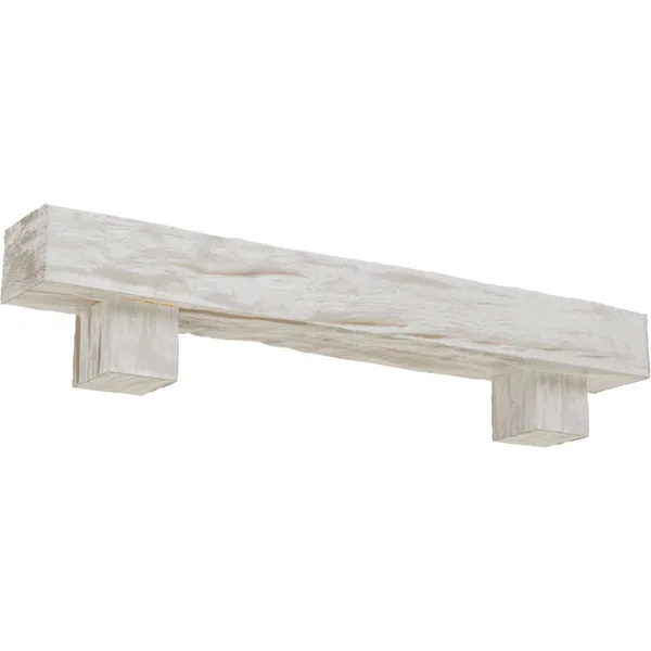 8x22H x 10x22D x 36x22W Riverwood Faux Wood Fireplace Mantel Kit w/ Alamo Corbels - Factory Prepped, Ready for Paint