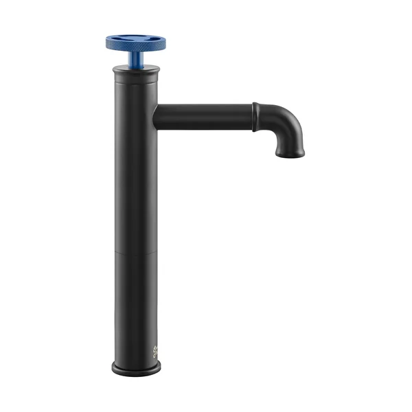 Avallon 12 Single Handle - Bathroom Faucet in Matte Black - Blue