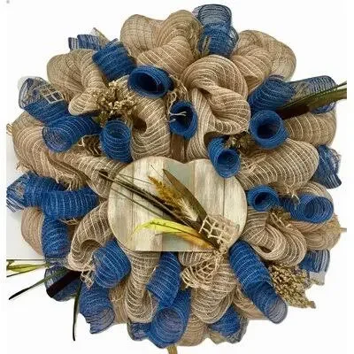Slotted Pumpkin Handmade 24x22 Deco Mesh Wreath The Holiday Aisle