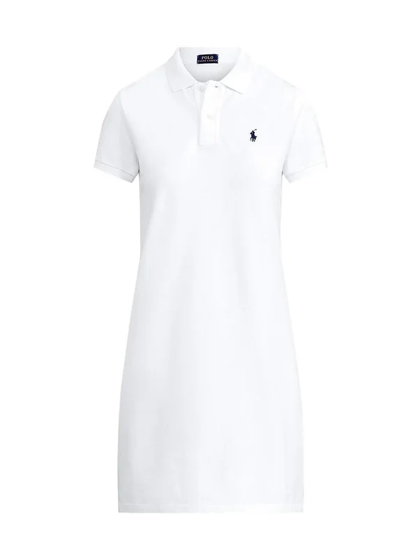 Ralph Lauren Women's Cotton Mesh Polo Dress - Size M in White