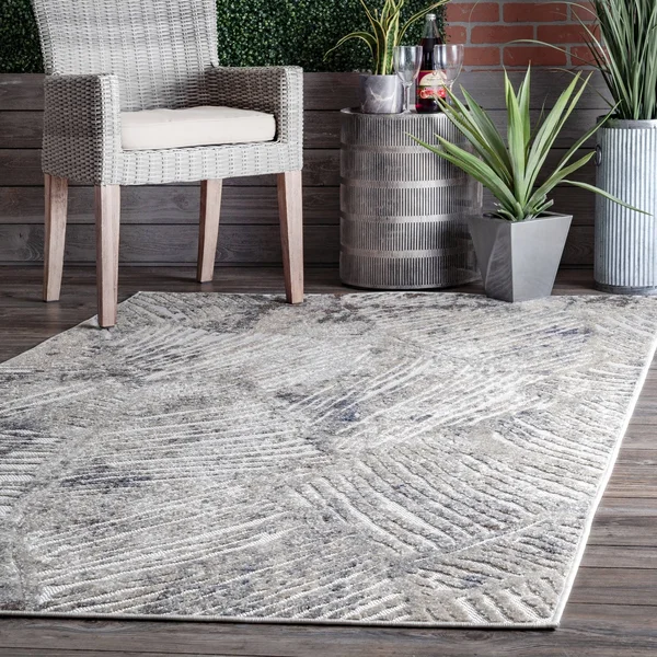 nuLOOM Hanna Textured Abstract Indoor/Outdoor Area Rug - 2& 6x22 x 12& Runner - Beige