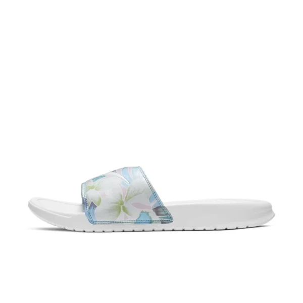 Nike Women's Benassi Just Do It Print Slides, White