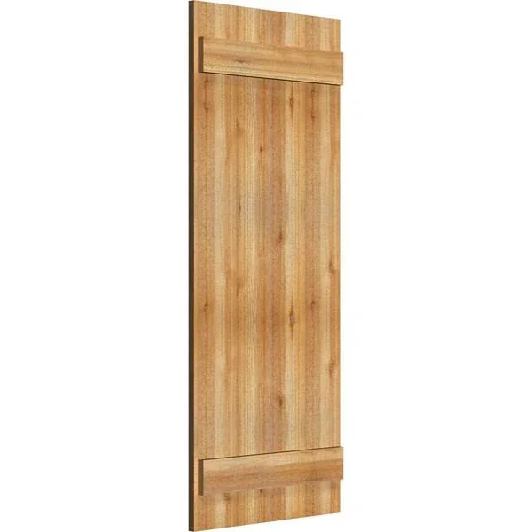 Ekena Millwork RBJ06S21X051RWR 21 1/2x22W x 51x22H TimberCraft Four 5 3/8x22 Boards Joined Board-n-Batten Shutters - Rough Sawn W