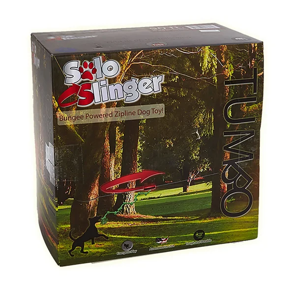 Tumbo Solo Slinger Zipline Dog Toy with 50 ft Trolley Included