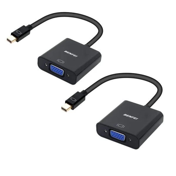 Mini DisplayPort to VGA 2 Pack, Benfei Mini DP Display Port to VGA (Thunderbolt Compatible) Male to Female Adapter Compatible fo