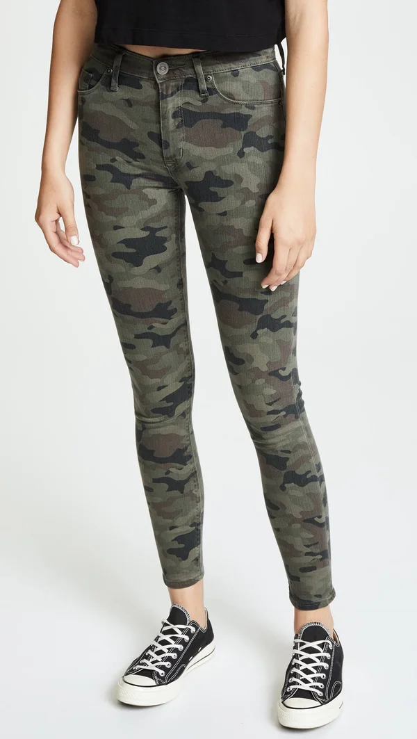 Hudson Barbara High Rise Skinny Jeans Deployed Camo 26