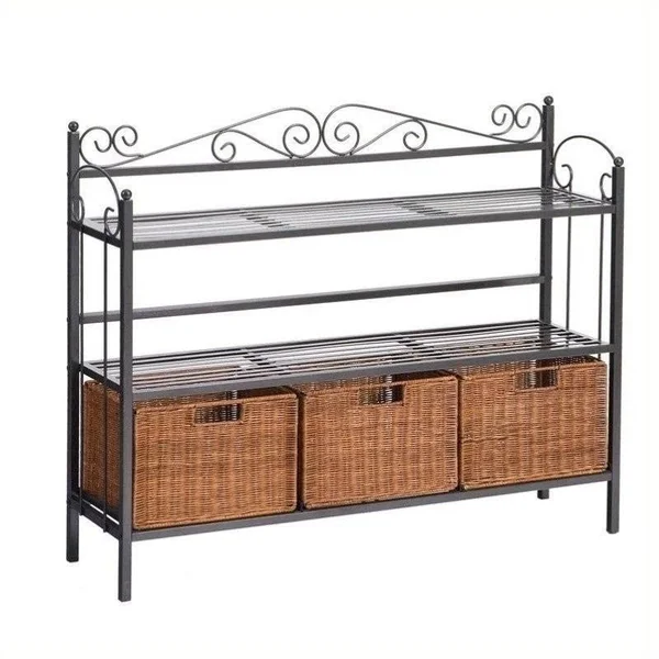 Bowery Hill 3-Drawer Baker's Rack