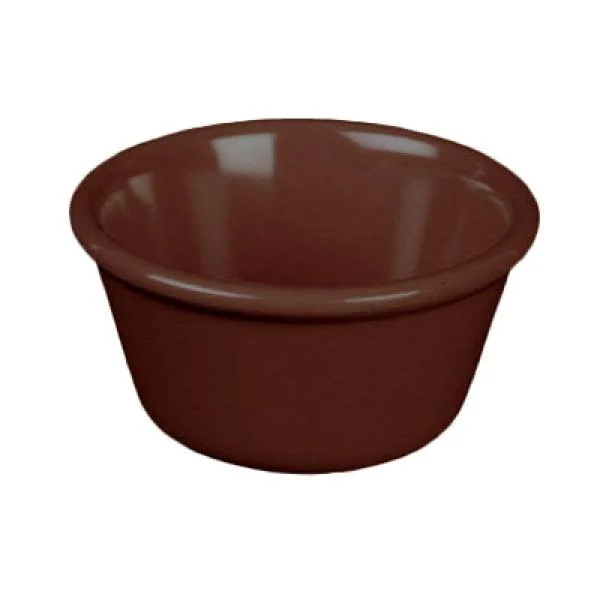 1 1/2 oz, 2 1/2x22 Chocolate Melamine Smooth Ramekin, Melamine, Pack of 6, 12 Packs