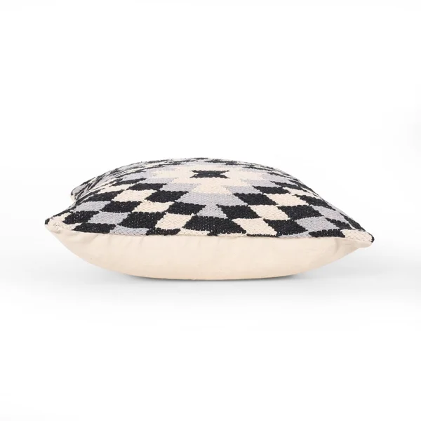 Barber Boho Cotton Pillow Cover (Set of 2) by Christopher Knight Home - Black+White