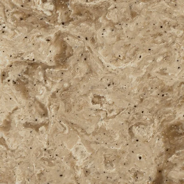 Transolid 24.75 in. W x 22.25 in. D Solid Surface Vanity Top in Sand Mountain with White Basin and Widespread