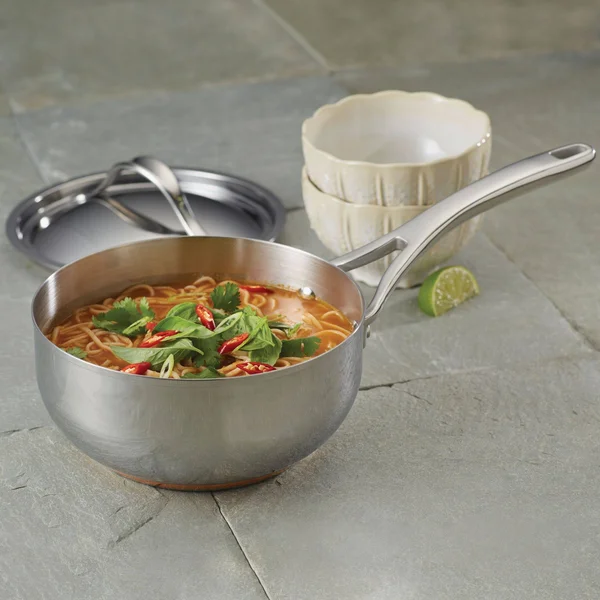 Anolon Nouvelle Copper & Stainless Steel 2.5-Quart Covered Saucier