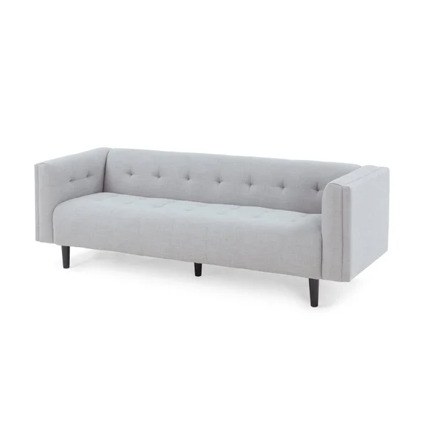 Ludwig Mid Century Modern Upholstered Tufted Sofa Navy - Christopher Knight Home
